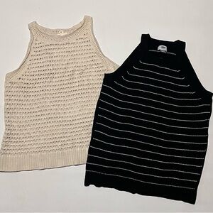Bundle of 2 Size Large Sleeveless Sweater Knit Tops